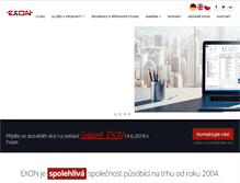 Tablet Screenshot of exon.cz